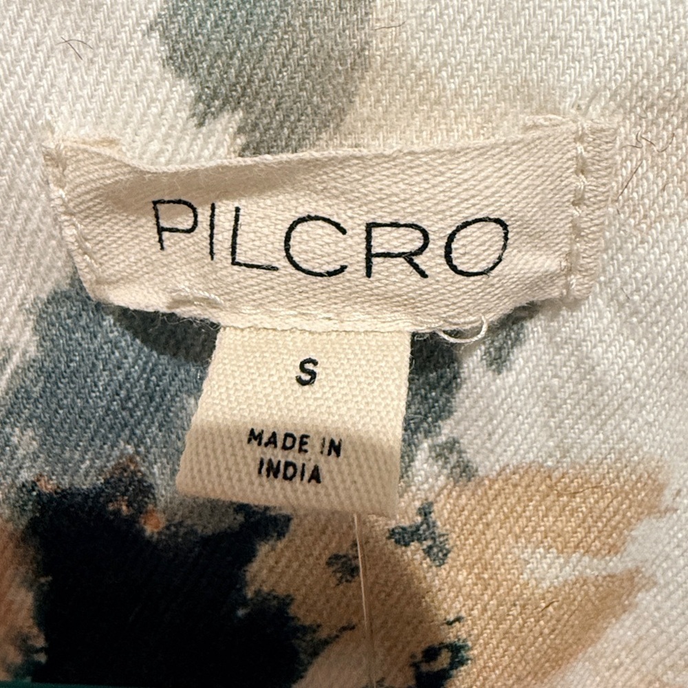 NWT Anthropologie Pilcro Small Long-Sleeve Ruffled Denim Mini Shirt Dress - Picture 12 of 13